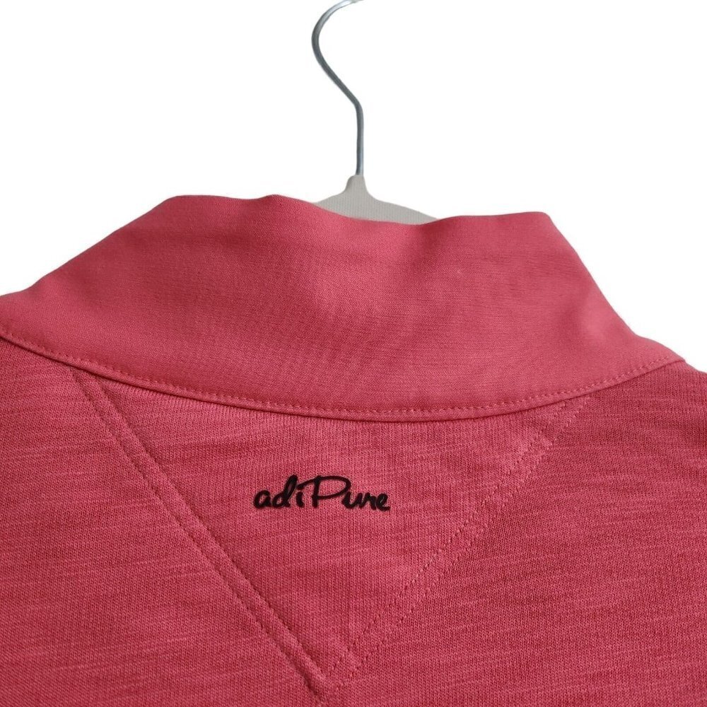 AdiPure by Adidas Mens Golf Sweater XL Salmon Pink 1/4 Zip Pullover Outdoor - Picture 9 of 13